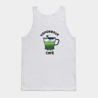 Vaporwave Aesthetic Great Wave Off Kanagawa Cafe Coffee Tea Tank Top